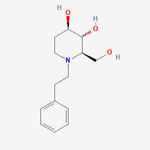 molecular formula C14H21NO3 B14186352 (2R,3R,4R)-2-(hydroxymethyl)-1-(2-phenylethyl)piperidine-3,4-diol CAS No. 921199-27-1