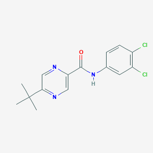 molecular formula C15H15Cl2N3O B14186368 5-tert-butyl-N-(3,4-dichlorophenyl)pyrazine-2-carboxamide CAS No. 879131-41-6