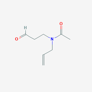 molecular formula C8H13NO2 B14186385 N-allyl-N-(2-formylethyl)acetamide CAS No. 919119-12-3