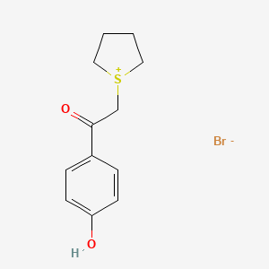 molecular formula C12H15BrO2S B14186399 1-[2-(4-Hydroxyphenyl)-2-oxoethyl]thiolan-1-ium bromide CAS No. 848864-23-3