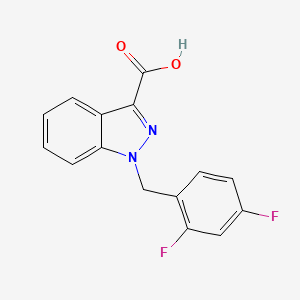 molecular formula C15H10F2N2O2 B14186407 1H-Indazole-3-carboxylic acid, 1-[(2,4-difluorophenyl)methyl]- CAS No. 875577-67-6