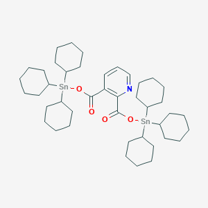 molecular formula C43H69NO4Sn2 B14186434 2,3-Bis{[(tricyclohexylstannyl)oxy]carbonyl}pyridine CAS No. 917877-71-5