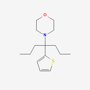 molecular formula C15H25NOS B14186445 Morpholine, 4-[1-propyl-1-(2-thienyl)butyl]- CAS No. 835654-29-0