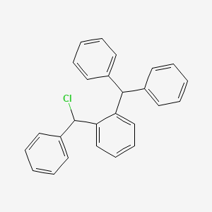 molecular formula C26H21Cl B14186490 1,1'-({2-[Chloro(phenyl)methyl]phenyl}methylene)dibenzene CAS No. 927435-01-6