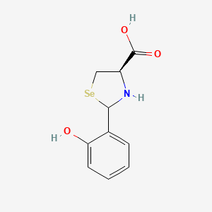 molecular formula C10H11NO3Se B14186491 (4R)-2-(2-hydroxyphenyl)-1,3-selenazolidine-4-carboxylic acid CAS No. 924636-78-2