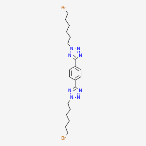 molecular formula C20H28Br2N8 B14186514 5,5'-(1,4-Phenylene)bis[2-(6-bromohexyl)-2H-tetrazole] CAS No. 848143-72-6