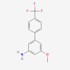 molecular formula C14H12F3NO B14186536 5-Methoxy-4'-(trifluoromethyl)[1,1'-biphenyl]-3-amine CAS No. 927408-13-7