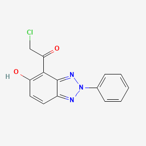 molecular formula C14H10ClN3O2 B14186543 4-(Chloroacetyl)-2-phenyl-2,3-dihydro-5H-benzotriazol-5-one CAS No. 860591-27-1