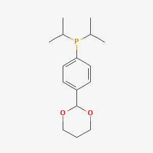 molecular formula C16H25O2P B14186550 [4-(1,3-Dioxan-2-yl)phenyl]di(propan-2-yl)phosphane CAS No. 923035-25-0