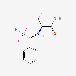 molecular formula C13H16F3NO2 B14186551 L-Valine, N-[(1R)-2,2,2-trifluoro-1-phenylethyl]- CAS No. 875272-76-7