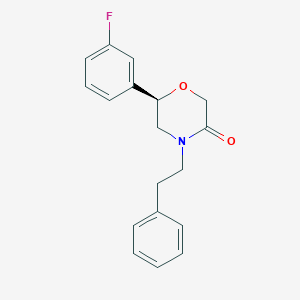 (6r)-6-(3-Fluorophenyl)-4-(2-phenylethyl)morpholin-3-one