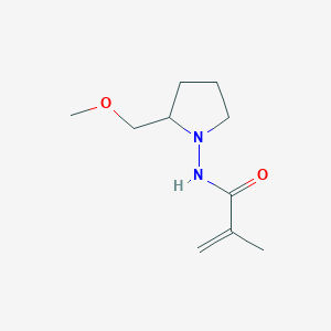 molecular formula C10H18N2O2 B14186560 N-[2-(Methoxymethyl)pyrrolidin-1-yl]-2-methylprop-2-enamide CAS No. 918637-97-5