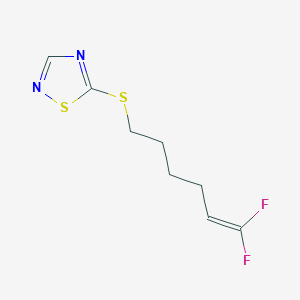 1,2,4-Thiadiazole, 5-[(6,6-difluoro-5-hexenyl)thio]-