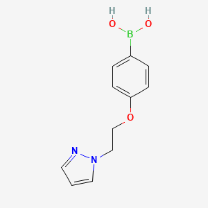 molecular formula C11H13BN2O3 B1418657 (4-(2-(1H-吡唑-1-基)乙氧基)苯基)硼酸 CAS No. 957061-18-6