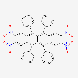 molecular formula C42H24N4O8 B14186606 2,3,8,9-Tetranitro-5,6,11,12-tetraphenyltetracene CAS No. 918164-26-8