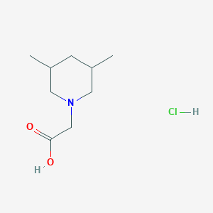 molecular formula C9H18ClNO2 B1418661 (3,5-二甲基哌啶-1-基)乙酸盐酸盐 CAS No. 1158530-01-8