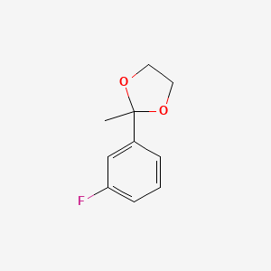 molecular formula C10H11FO2 B14186623 2-(3-Fluorophenyl)-2-methyl-1,3-dioxolane CAS No. 918525-05-0