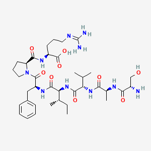 molecular formula C37H60N10O9 B14186652 L-Seryl-L-alanyl-L-valyl-L-isoleucyl-L-phenylalanyl-L-prolyl-N~5~-(diaminomethylidene)-L-ornithine CAS No. 845962-78-9