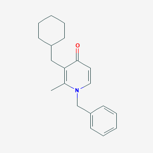 molecular formula C20H25NO B14186653 1-benzyl-3-(cyclohexylmethyl)-2-methylpyridin-4(1H)-one CAS No. 919366-79-3