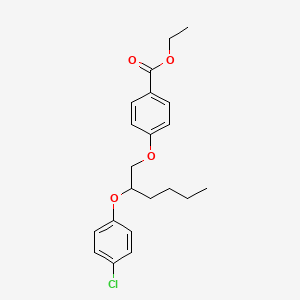 Ethyl 4-{[2-(4-chlorophenoxy)hexyl]oxy}benzoate