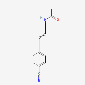 N-[5-(4-cyanophenyl)-2,5-dimethylhex-3-en-2-yl]acetamide