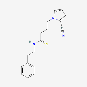 molecular formula C17H19N3S B14186694 4-(2-Cyano-1H-pyrrol-1-yl)-N-(2-phenylethyl)butanethioamide CAS No. 923291-73-0