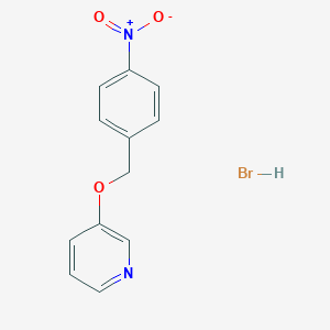 molecular formula C12H11BrN2O3 B1418670 3-[(4-硝基苄基)氧基]吡啶氢溴酸盐 CAS No. 1158774-34-5
