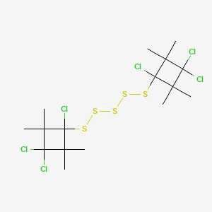 molecular formula C16H24Cl6S5 B14186709 Bis(1,3,3-trichloro-2,2,4,4-tetramethylcyclobutyl)pentasulfane CAS No. 872880-26-7