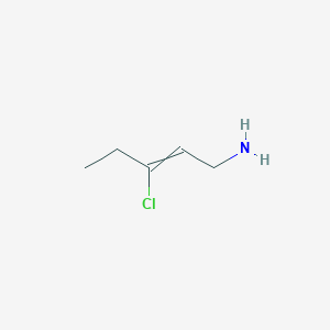 molecular formula C5H10ClN B14186718 3-Chloropent-2-en-1-amine CAS No. 918871-72-4