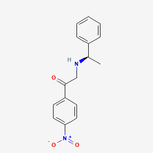 1-(4-Nitrophenyl)-2-{[(1R)-1-phenylethyl]amino}ethan-1-one