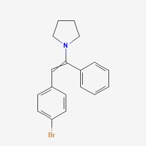 1-[2-(4-Bromophenyl)-1-phenylethenyl]pyrrolidine