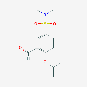 molecular formula C12H17NO4S B14186753 3-Formyl-N,N-dimethyl-4-[(propan-2-yl)oxy]benzene-1-sulfonamide CAS No. 918871-38-2