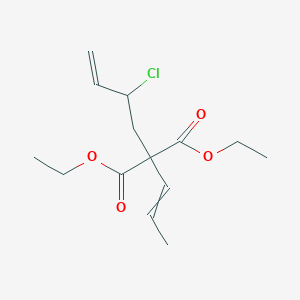 Diethyl (2-chlorobut-3-en-1-yl)(prop-1-en-1-yl)propanedioate