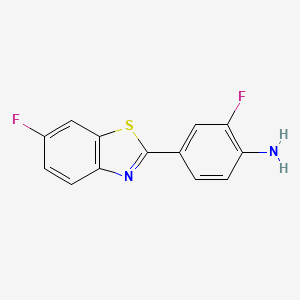 2-Fluoro-4-(6-fluoro-1,3-benzothiazol-2-yl)aniline