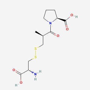 molecular formula C12H20N2O5S2 B1418676 巯甲脯-半胱氨酸二硫键 CAS No. 75479-46-8