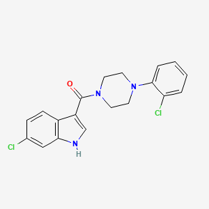 molecular formula C19H17Cl2N3O B14186761 (6-Chloro-1H-indol-3-yl)[4-(2-chlorophenyl)piperazin-1-yl]methanone CAS No. 923296-45-1