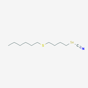 molecular formula C11H21NSSe B14186769 4-(Hexylsulfanyl)butyl selenocyanate CAS No. 918945-54-7