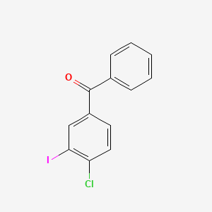 molecular formula C13H8ClIO B14186794 Methanone, (4-chloro-3-iodophenyl)phenyl- CAS No. 834895-49-7