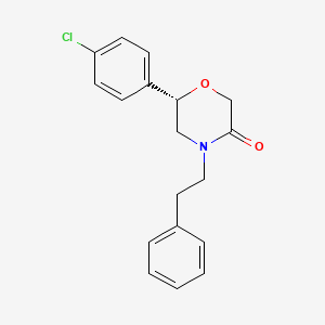 molecular formula C18H18ClNO2 B14186795 (6S)-6-(4-chlorophenyl)-4-(2-phenylethyl)morpholin-3-one CAS No. 920798-27-2