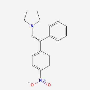 1-[2-(4-Nitrophenyl)-2-phenylethenyl]pyrrolidine