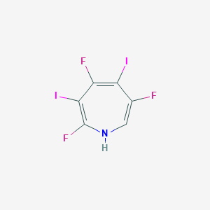 molecular formula C6H2F3I2N B14186832 2,4,6-Trifluoro-3,5-diiodo-1H-azepine CAS No. 923294-40-0