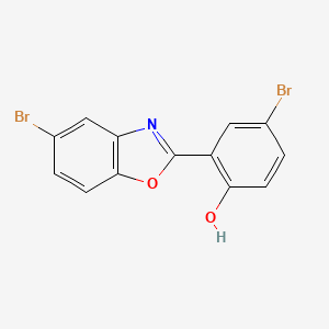 molecular formula C13H7Br2NO2 B14186839 4-Bromo-6-(5-bromo-1,3-benzoxazol-2(3H)-ylidene)cyclohexa-2,4-dien-1-one CAS No. 851402-83-0