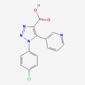 molecular formula C14H9ClN4O2 B1418684 1-(4-氯苯基)-5-(吡啶-3-基)-1H-1,2,3-三唑-4-羧酸 CAS No. 1030089-58-7