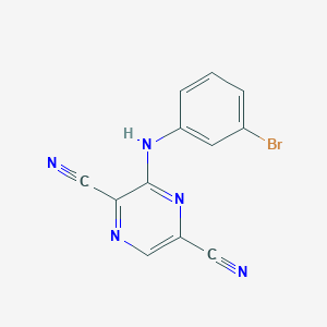 3-(3-Bromoanilino)pyrazine-2,5-dicarbonitrile