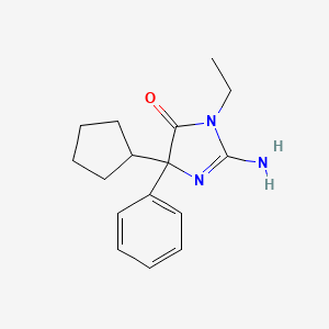 2-Amino-5-cyclopentyl-3-ethyl-5-phenyl-3,5-dihydro-4H-imidazol-4-one