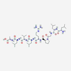 molecular formula C45H82N12O10 B14186886 L-Leucyl-L-leucylglycyl-L-prolyl-N~5~-(diaminomethylidene)-L-ornithyl-L-leucyl-L-valyl-L-leucyl-L-alanine CAS No. 870271-10-6