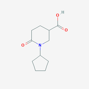 molecular formula C11H17NO3 B1418690 1-环戊基-6-氧代哌啶-3-羧酸 CAS No. 915922-35-9
