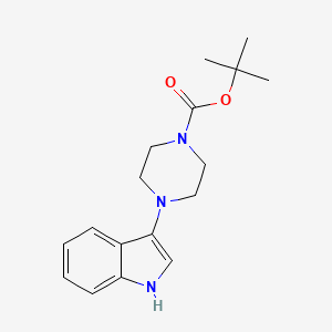 molecular formula C17H23N3O2 B1418691 叔丁基 4-(1H-吲哚-3-基)哌嗪-1-羧酸酯 CAS No. 947498-87-5