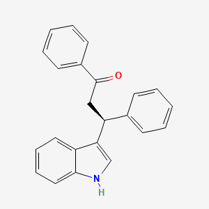 molecular formula C23H19NO B14186931 (3S)-3-(1H-Indol-3-yl)-1,3-diphenylpropan-1-one CAS No. 923579-39-9