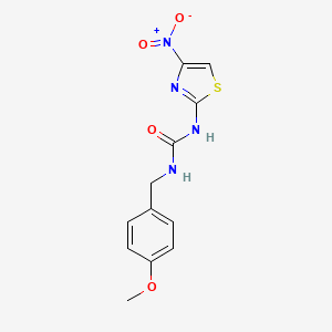 molecular formula C12H12N4O4S B14186939 N-[(4-Methoxyphenyl)methyl]-N'-(4-nitro-1,3-thiazol-2-yl)urea CAS No. 918800-55-2